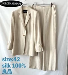 良品 GIORGIO ARMANI シルク スーツ 42 JP:L相当 黒タグ - メルカリ