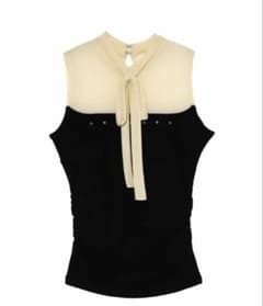 トップス andmary Amy ribbon tops black 新品未使用】andmary Amy ribbon tops black - メルカリ