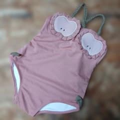 新品未使用品　女の子用 ワンピース水着 りんごモチーフ120のサムネイル