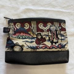 未使用・美品】北海道 民芸品 アイヌ文様 コタン織 ゴブラン織 ポーチ - 4