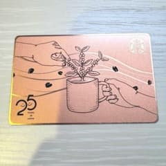 スターバックス 25周年　 メタルカード　未使用　ピン未削り スターバックス25周年記念 メタルカード - メルカリ