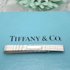 Tiffany ティファニー エンジンターンネクタイピン タイバーシルバー