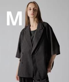 早い者勝ち　リネンブレンド ダブルラペル半袖テーラードジャケット　CLEL CLEL リネンブレンド ダブルラペル半袖テーラードジャケット - メルカリ