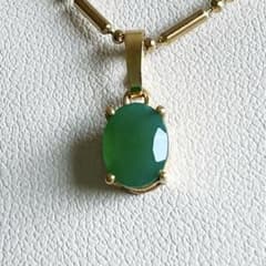 宝石質✴️ グリーンオニキスAAA˚✧天然石ネックレス(1点物
