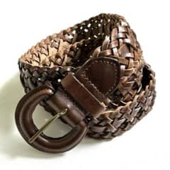 レザー メッシュベルト ブラウン レディースのサムネイル