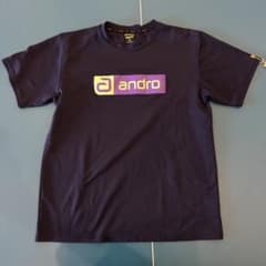 andro 卓球 ゲームシャツ ネイビー Mのサムネイル