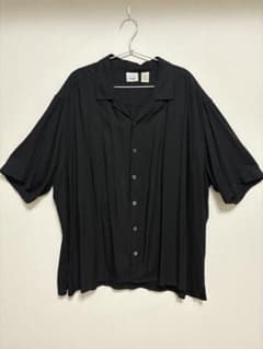 Rainforest Cafeレーヨンオープンカラーシャツ　黒　XL ビンテージ