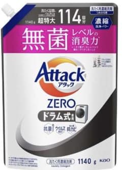 花王 アタック ZERO ドラム式洗濯洗剤 詰め替え用のサムネイル
