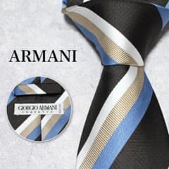 極美品】 Giorgio Armani レジメンタル ブラウン ネクタイ - メルカリ