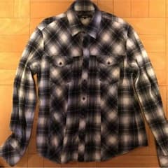 COMME CA MEN 白黒チェックシャツ Mサイズのサムネイル