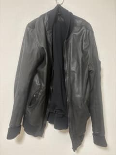 sissi レザージャケット MA-1 ブラック 黒 - メルカリ