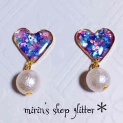 ハート×ゆらゆらコットンパールのサムネイル