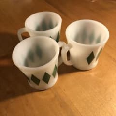 Fire-King D-Handle Diamond Pattern