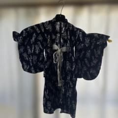 子供用 甚平 紺色 武士柄のサムネイル