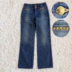 新品未使用 セリーヌ デニムパンツ トリオンフ金具 チェーン 金ボタン