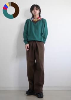 kolor 22ss コントラストニット　サイズ3のサムネイル