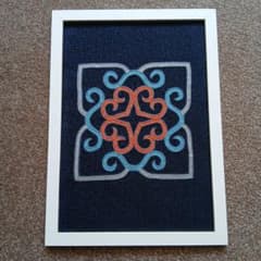 ウィルタ(アイヌ)刺繍 A4額入り 壁掛けNO.41のサムネイル
