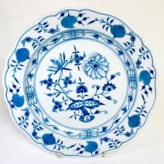 マイセン MEISSEN ブルーオニオン 22cmプレート/皿 一級品（2） マイセン MEISSEN ブルーオニオン 22cmプレート/皿 一級品（2