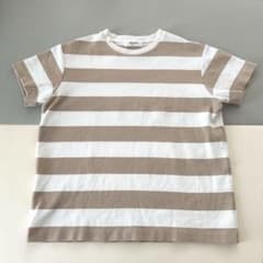 Mila Owen ベージュ×白　ボーダー Tシャツのサムネイル