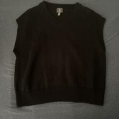 H&M Vネック ニットベスト ブラック メンズのサムネイル