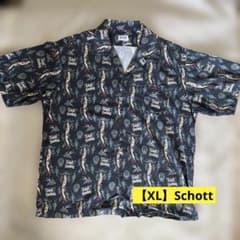 XL】Schott アロハシャツ スカル ピンナップガール 黒 - メルカリ