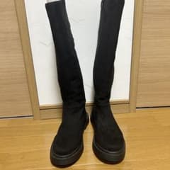 ブラックスエードロングブーツのサムネイル