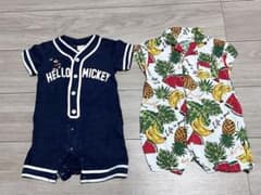 ミッキー＆フルーツ柄ロンパースセットのサムネイル