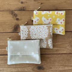 ハンドメイド ティッシュポーチ ハンドメイド ラミネート ポケットティッシュポーチ3個セット 22