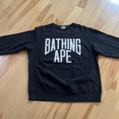 A BATHING APE スウェット トレーナー　シンプル　ブラック　男女