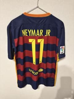 ネイマール　FCバルセロナ 2015/16 ホームユニフォーム　Lサイズ ネイマール FCバルセロナ 2015-16 ホームユニフォーム Lサイズ - メルカリ