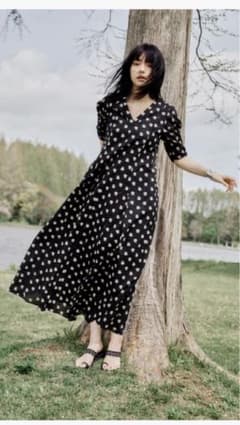 ヌキテパ Anemone Print Gather Sleeve Dress - メルカリ
