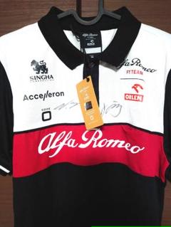 F1 Alfa Romeo 周冠宇　ボッタス 直筆サイン入りポロシャツ F1 サイン入りポロシャツ Alfa Romeo 周冠宇 バルテリ・ボッタス