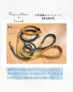 犬用首輪＆カフェリード パラコード ハンドメイド 【受注制作】のサムネイル