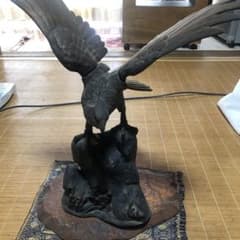 【床置】置物　鷹　鷲　金属製　組み立て式　金属工芸品　インテリア　銅 m25466594156_1.jpg?1748748473