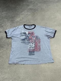BASIC ESSENTIALS XXL Tシャツ　y2k リンガーのサムネイル