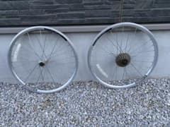 ALEXRIMS complete wheelset with 8-speed sprocket, 451, for mini velo bikes.