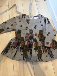 MYSTERY DEERLET 長袖カットソー 猫柄 グレー 5のサムネイル
