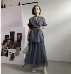 Ameri TRINITY JKT TULLE DRESS ブルー - メルカリ
