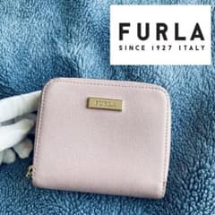 【 FURLA 】コンパクトウォレット 二つ折り財布 ピンク系