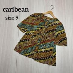 ● 부인 여성 의류 caribean 메쉬 탑스 사이즈 9