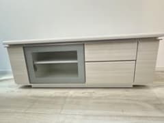 【美品】 ニトリ　テレビ台　ローボード ポスティア　125 WH 白　ホワイトのサムネイル