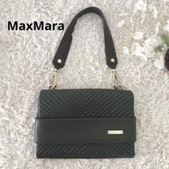 MaxMara キルティング　クラッチバッグ　ハンドバッグ　レザー　黒のサムネイル
