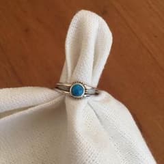 美品◎シルバー925 ターコイズリング 7号＊のサムネイル