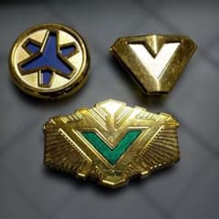 ゴーゴーファイブ、ギンガマン ベルトバックルセット 当時物のサムネイル