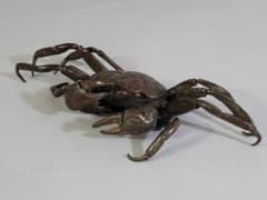 古銅 蟹 自在 盆石飾り 在銘 置物 DT613 - メルカリ