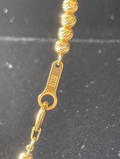 【期間限定価格】 k18 ダイヤカットミラーボール 3mm ネックレス 18金のサムネイル