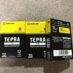 テプラカートリッジ黄色3本のサムネイル