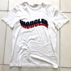 MONCLER フェルトロゴ Tシャツ カットソー 極美品 ホワイト XL程 