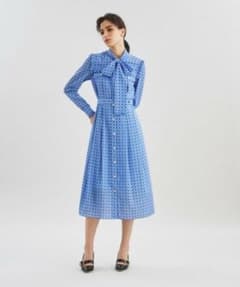 試着のみ】キカチェックプリントドレス /GRACE CONTINENTAL - メルカリ