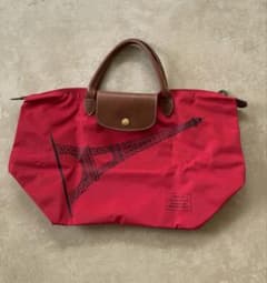 LONGCHAMP パリ限定 エッフェル塔 トートバッグ レッド - メルカリ
